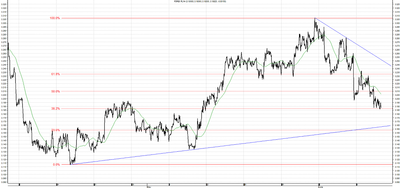 Wykres kursu średniego USD/PLN, za okres od 14.04.2013 do 13.06.2013