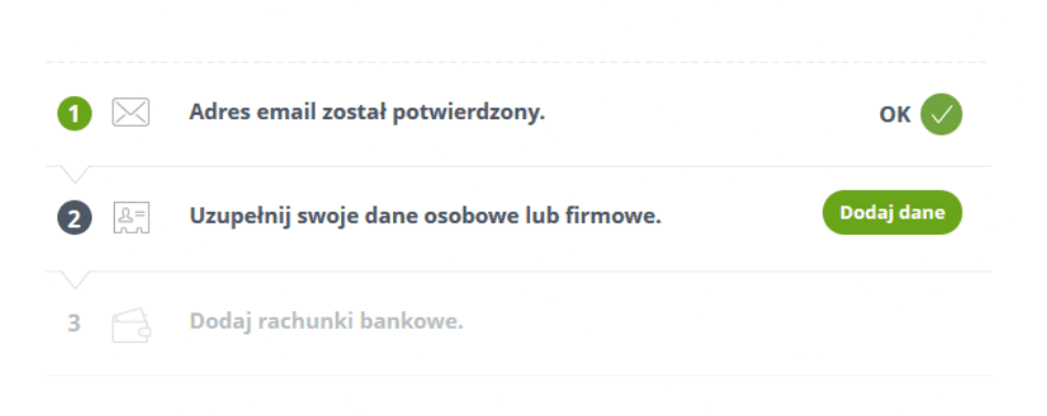 Udane potwierdzenie rejestracji w InternetowyKantor.pl