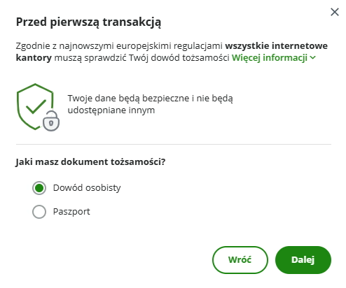 Forma płatności samodzielny przelew